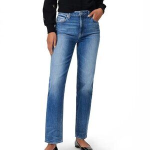 PAIGE Stella High Waist Straight Leg Jeans in Stronghold